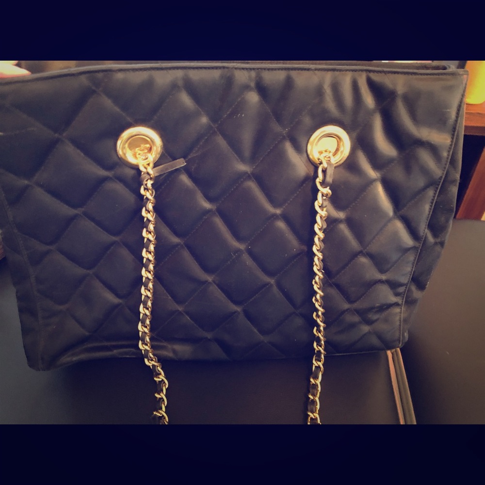 Black plaid tote /laptop bag